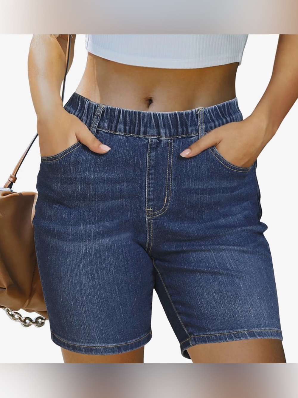 Luvamia Dark Blue Denim Jean Shorts